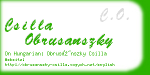 csilla obrusanszky business card